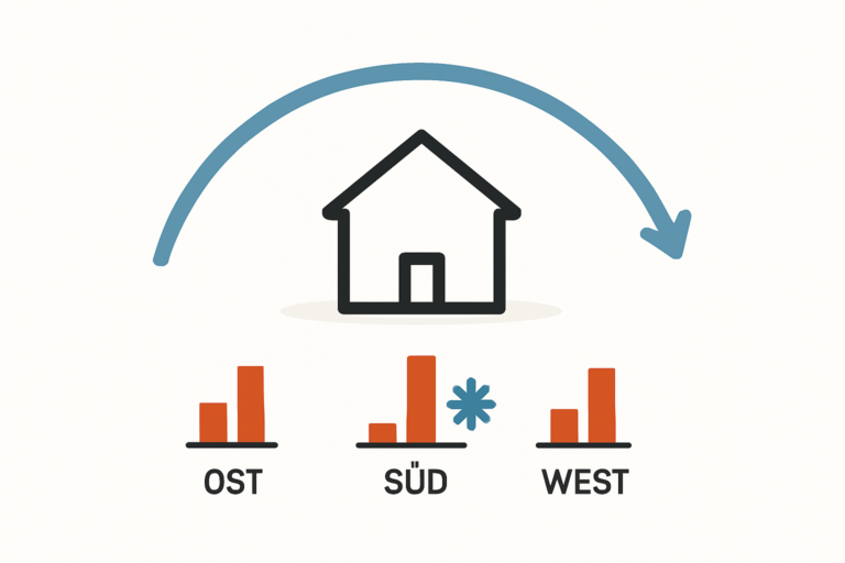 Fassaden-Photovoltaik Stromertrag je Himmelsrichtung