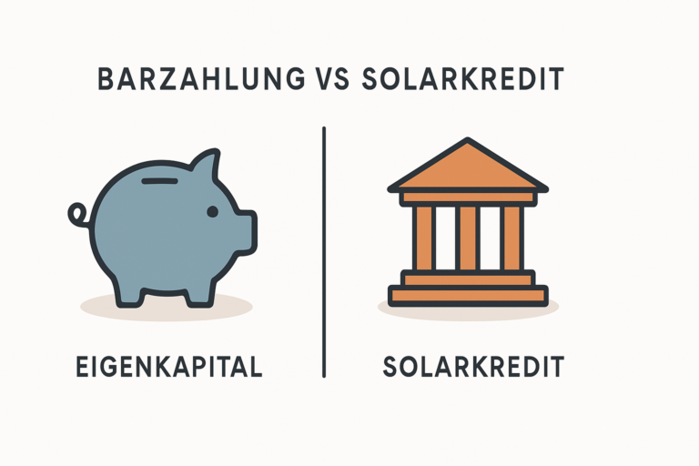 Finanzierung Ihrer PV-Anlage Barzahlung oder Solarkredit