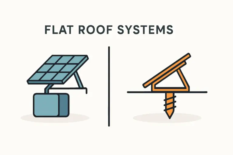 Flachdach Montagekosten der Systeme mit und ohne Durchdringung