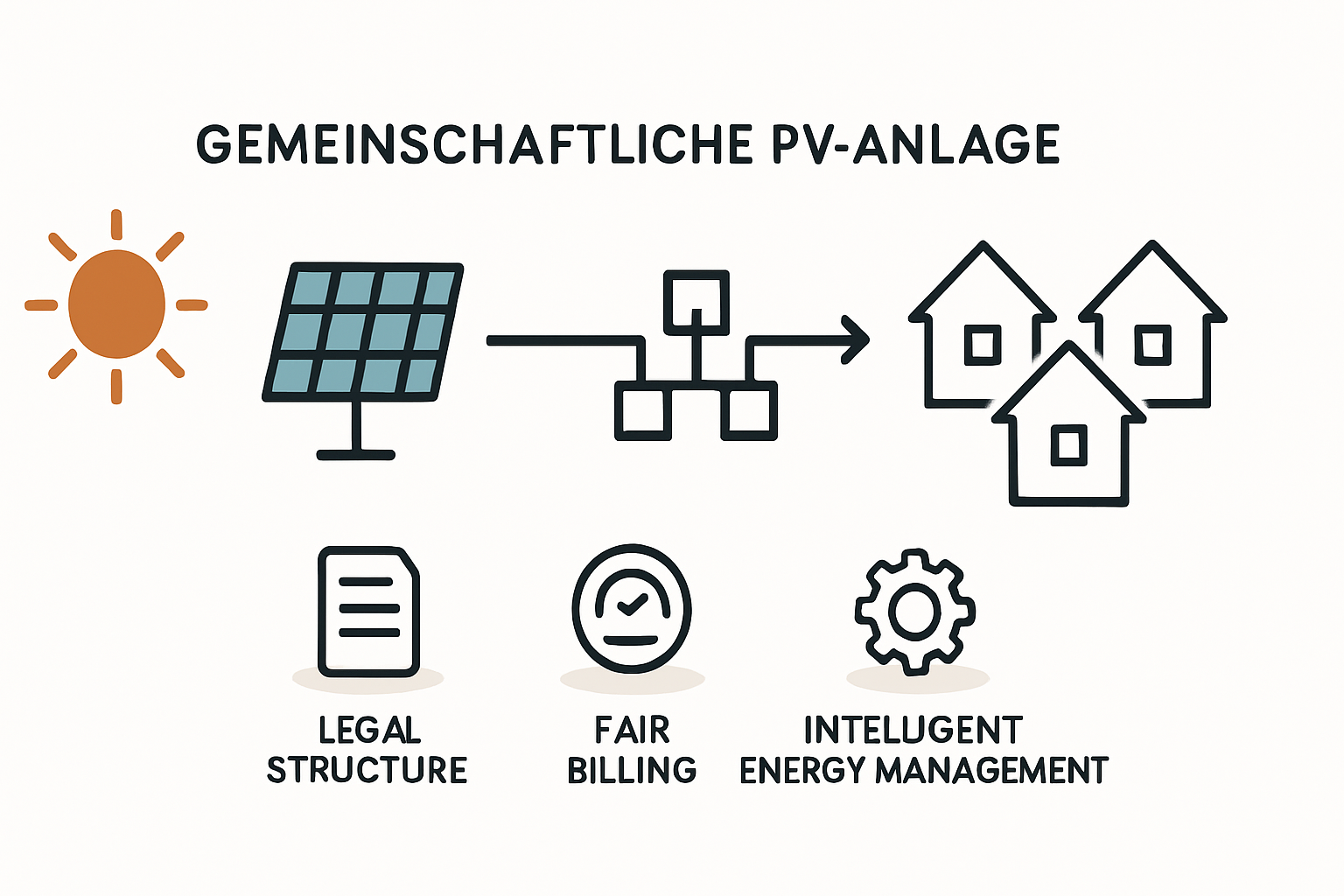 Gemeinschaftliche PV-Anlage in Feriensiedlung planen und umsetzen