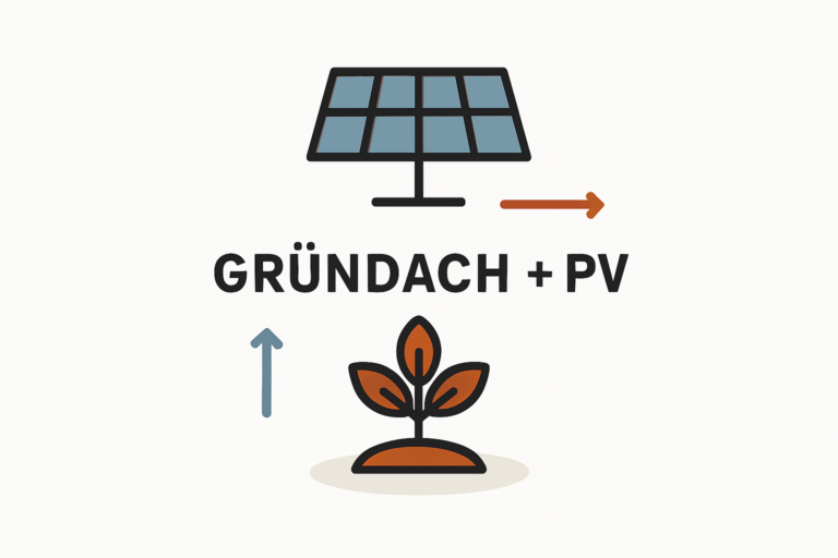 Synergie von Gründach und Photovoltaik auf Flachdächern