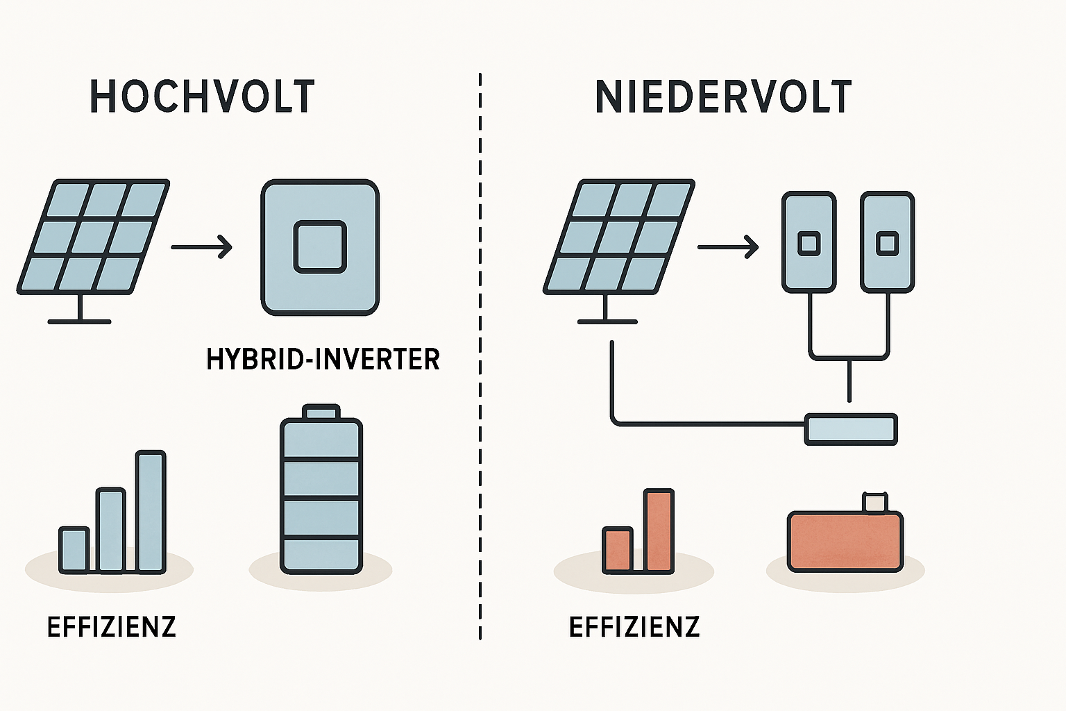 Hochvolt vs Niedervolt Speichersysteme und Kosten