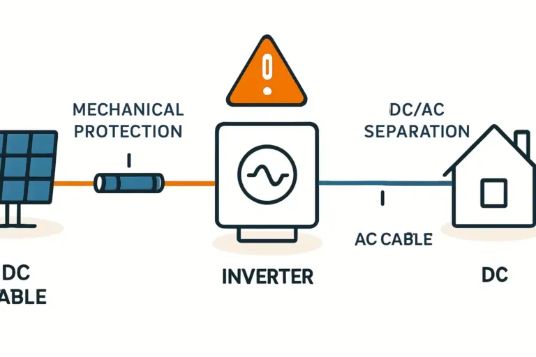 Kennzeichnung und Kabelführung bei PV-Anlagen nach VDE 0100-712