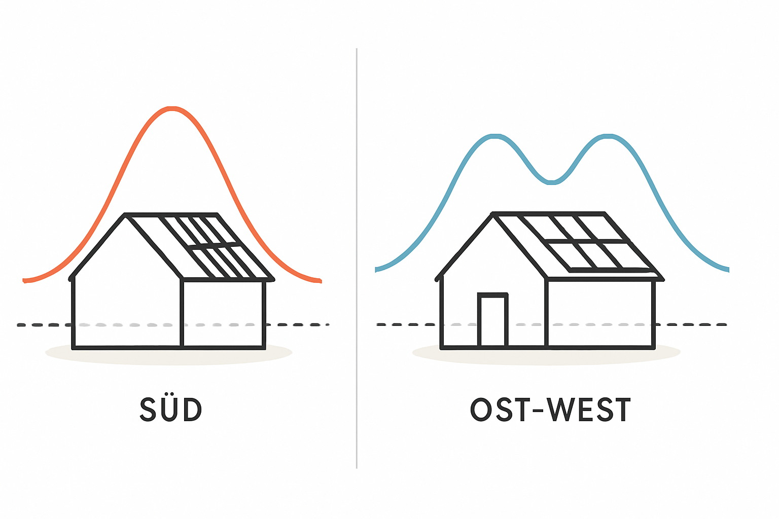 Kaufratgeber für Ost-West-Dächer zum Eigenverbrauch maximieren