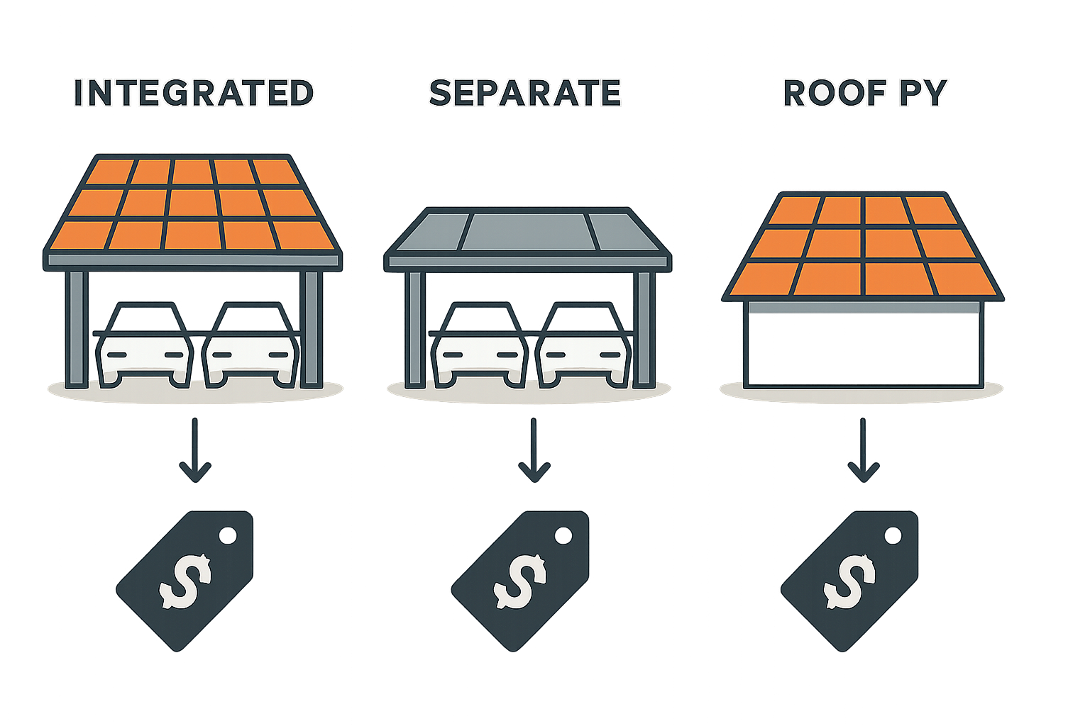 Modernes Doppel-Solarcarport aus Aluminium mit zwei ladenden Elektroautos