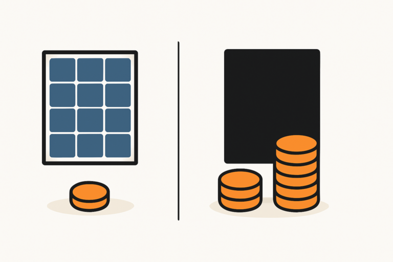 Kostenunterschiede zwischen Full-Black- und Standard-Solarmodulen