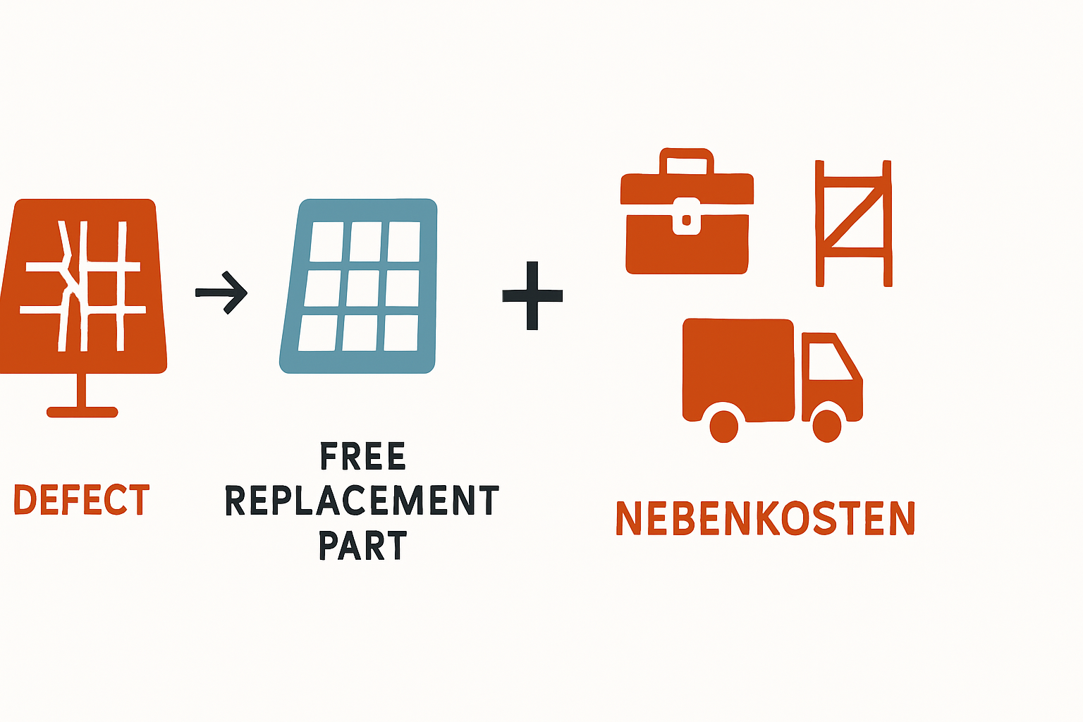 Kosten im Garantiefall bei Solarmodul und Wechselrichter