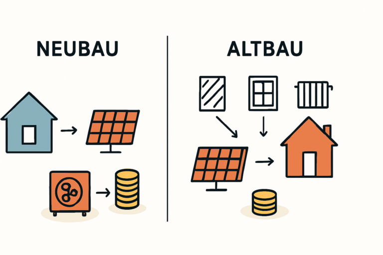 Kosten PV-Anlage mit Wärmepumpe Altbau oder Neubau