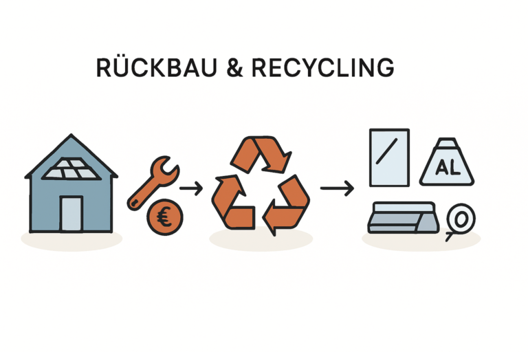 Kosten für Rückbau und Recycling von PV-Anlagen