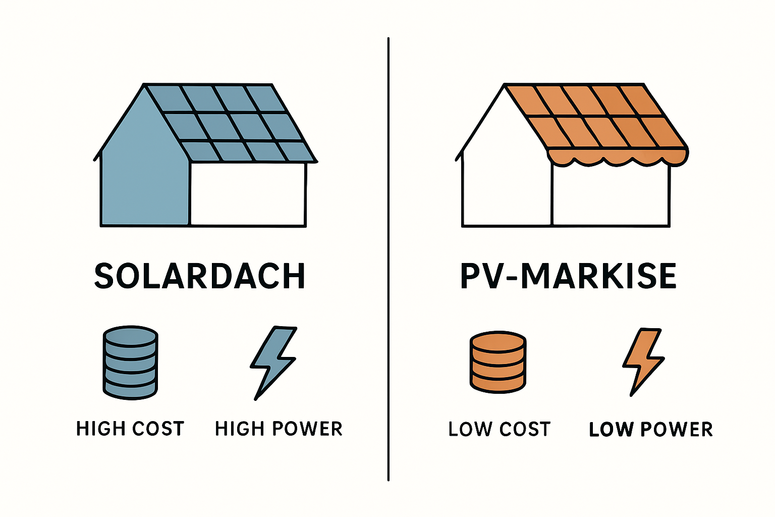 Kostenvergleich Solarterrassenüberdachung und Markise mit PV