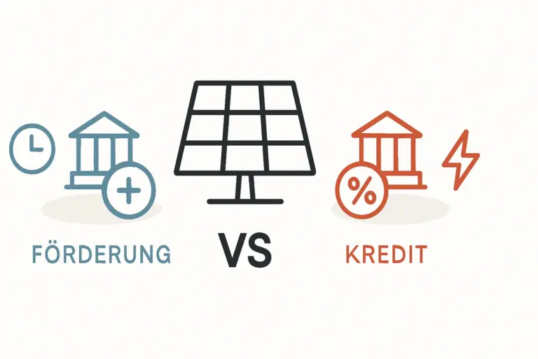 Kostenvergleich staatliche Förderung oder Solarkredit für Photovoltaik