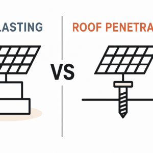 Kostenvergleich Flachdach Montage Ballastierung oder Dachdurchdringung