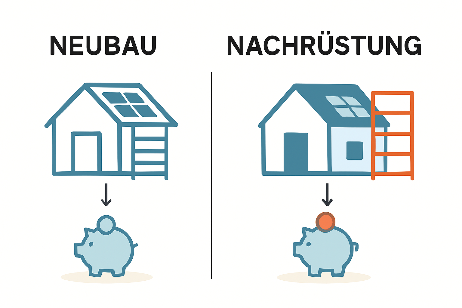 PV-Anlage im Neubau oder Bestand was kostet mehr