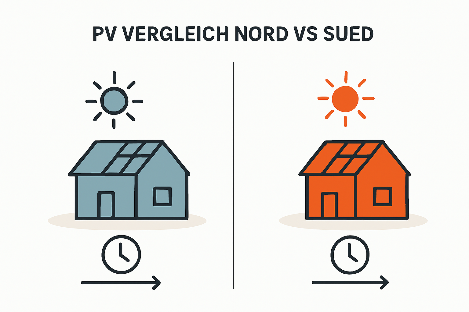 Kostenvergleich PV-Anlage Nord- vs Süddeutschland Beispiel