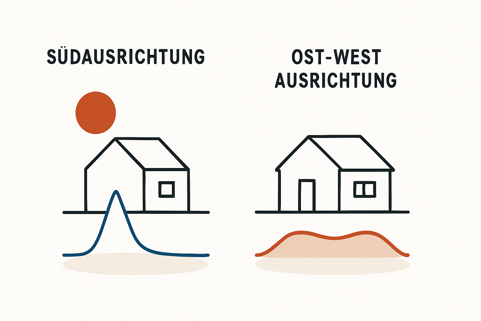 Kosten und Vorteile bei Ost-West und Südausrichtung von PV-Anlagen