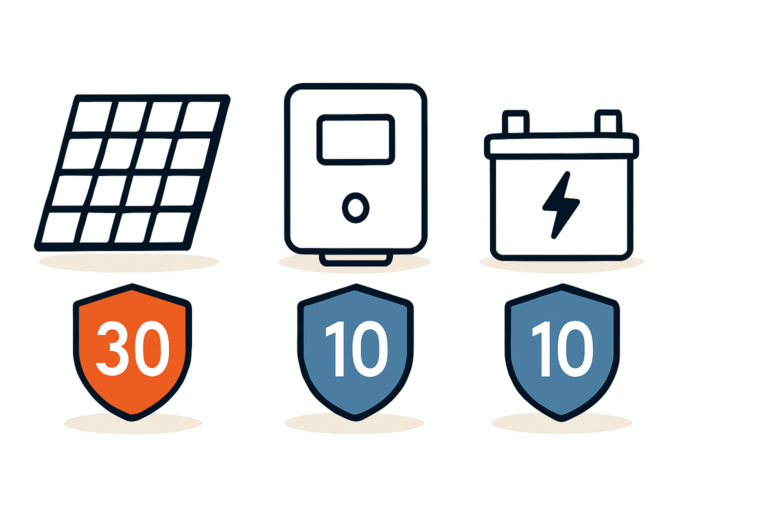 Lebensdauer und Garantien von PV-Komponenten analysieren