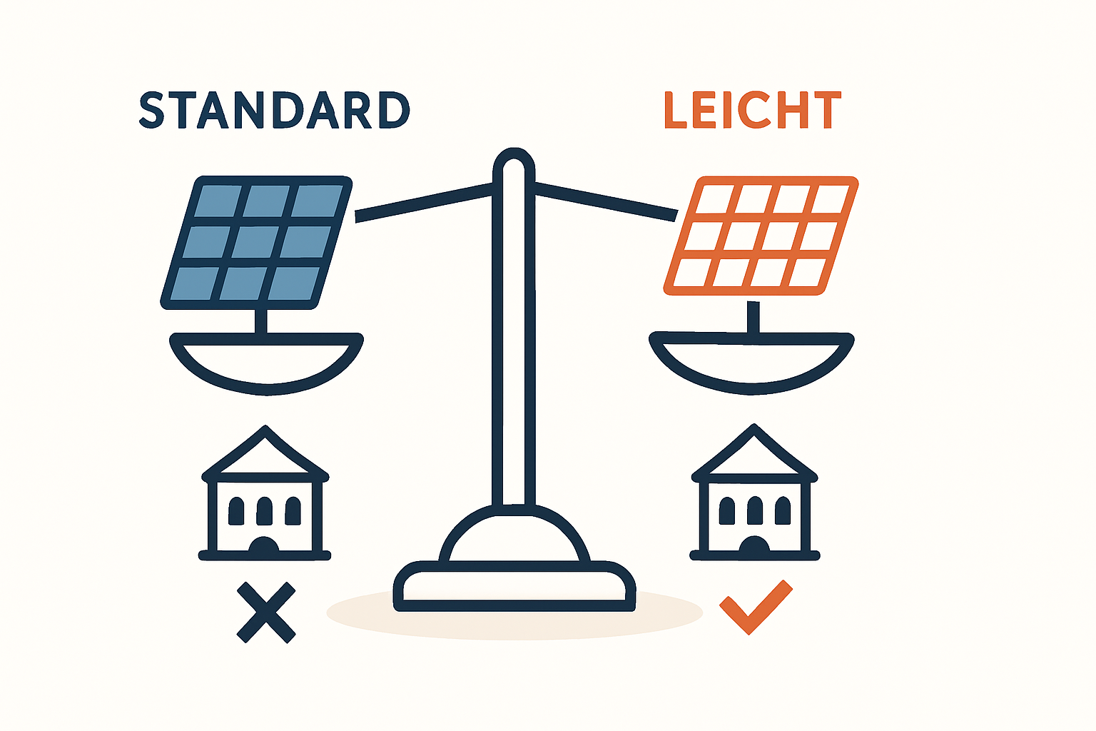 Leichtmodule für Stadtdächer bei geringer Traglast