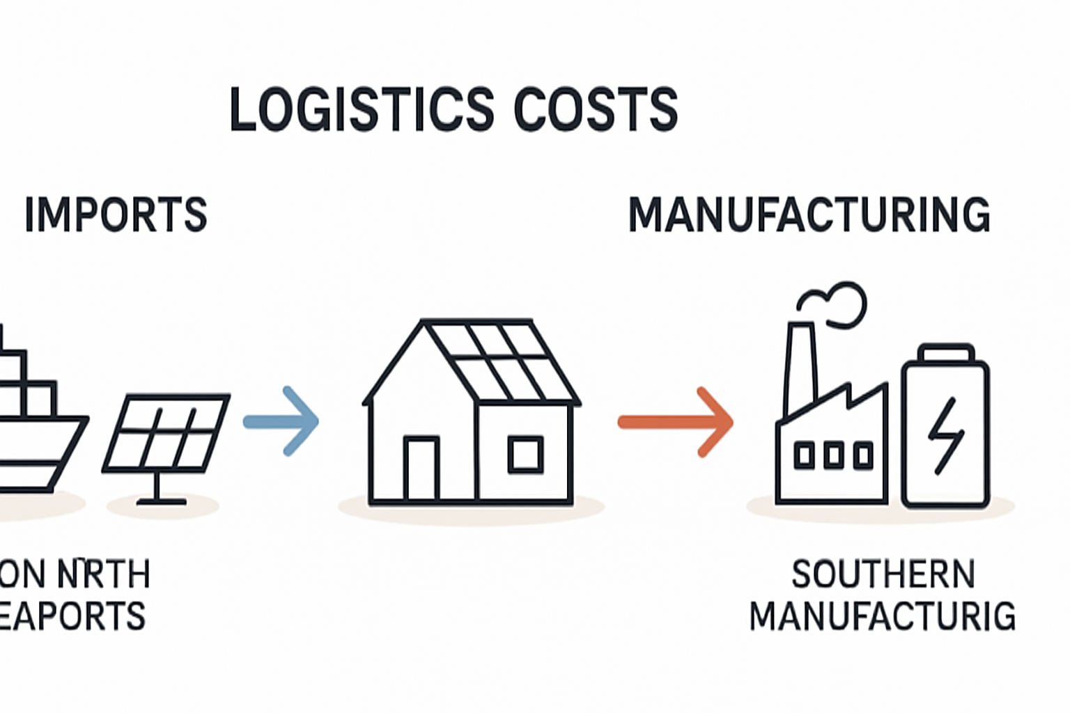 Logistikkosten und PV-Preise durch Hafen- und Herstellernähe