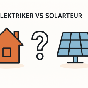 Lokaler Elektriker oder spezialisierter Solarteur für PV-Anlage