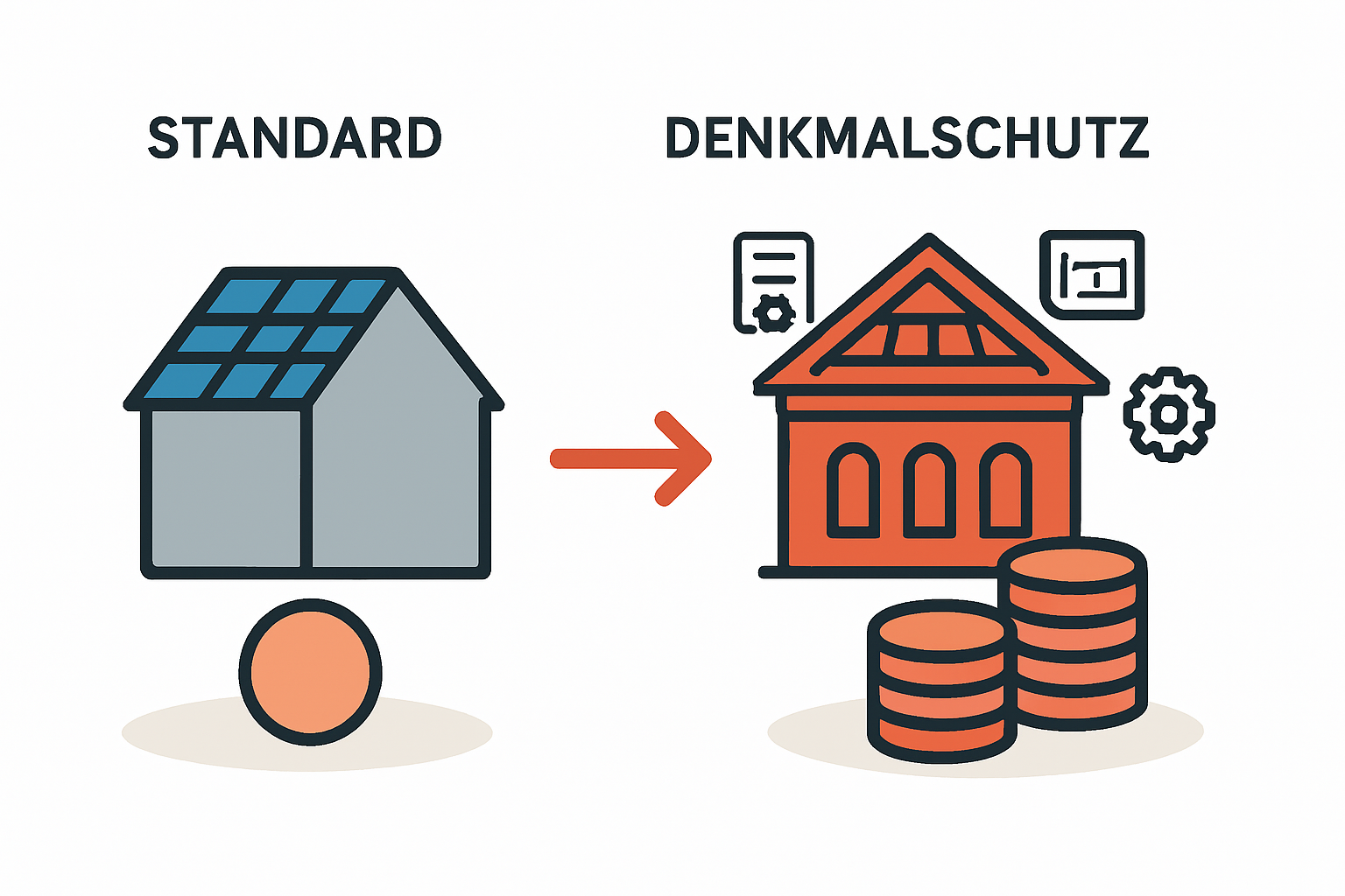 Mehrkosten bei Photovoltaik auf denkmalgeschützten Gebäuden