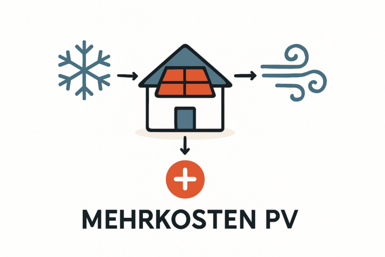 Mehrkosten für PV-Anlagen in wind- und schneereichen Regionen