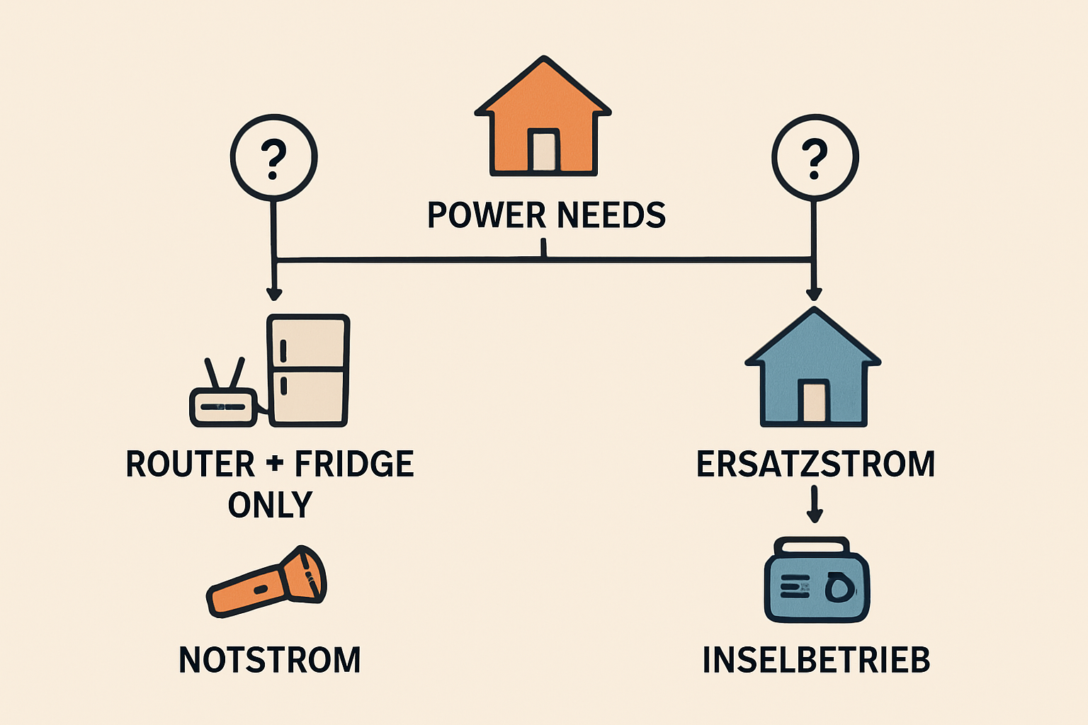 Zusatzbild Illustration Photovoltaik Speicher mit Notstromfunktion