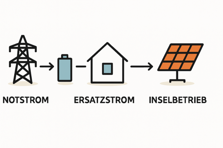 Notstrom Ersatzstrom Inselbetrieb Funktionen bei Stromausfall