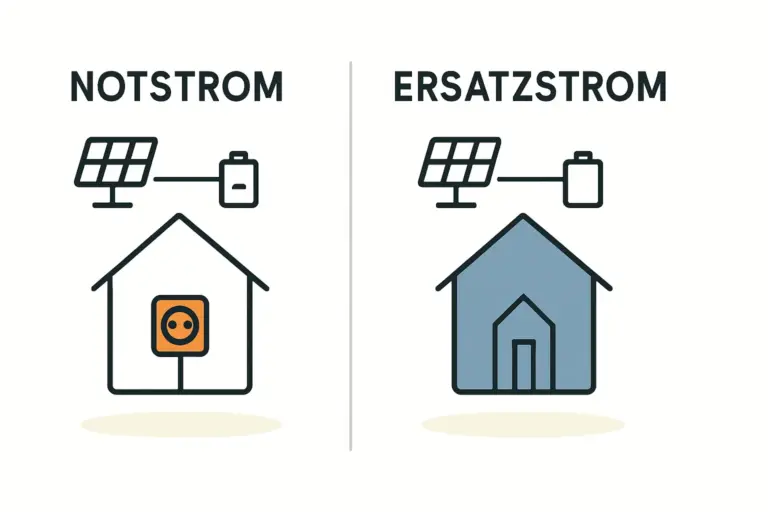 Unterschiede zwischen Notstrom und Ersatzstrom mit PV-Anlage