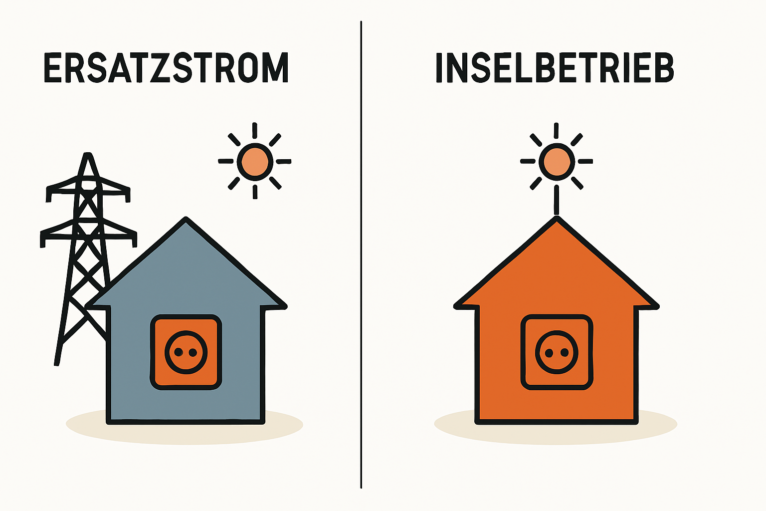 Notstromfähigkeit von PV-Speichern für Hausstrom bei Ausfall