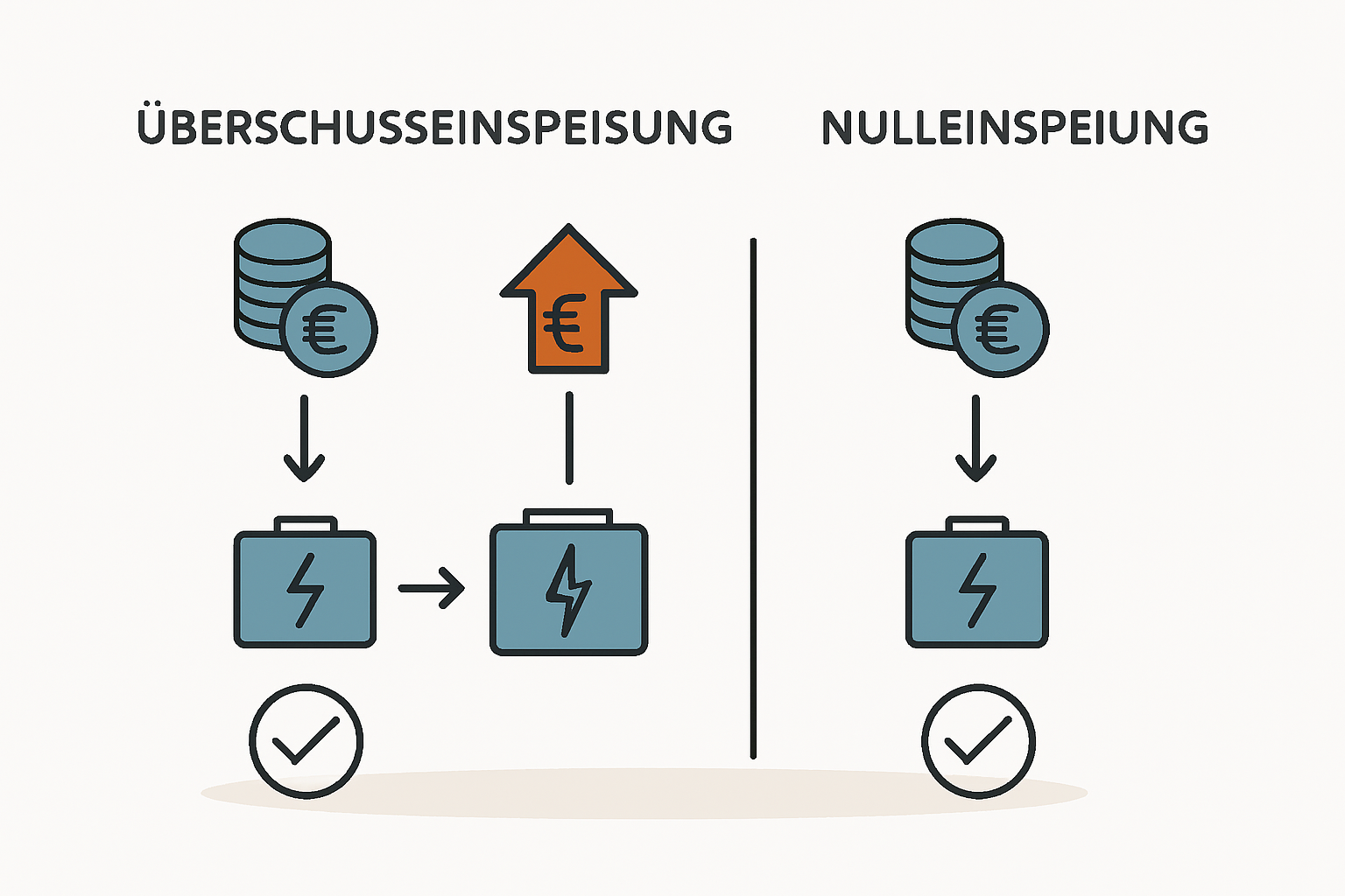 Nulleinspeisung Illustration