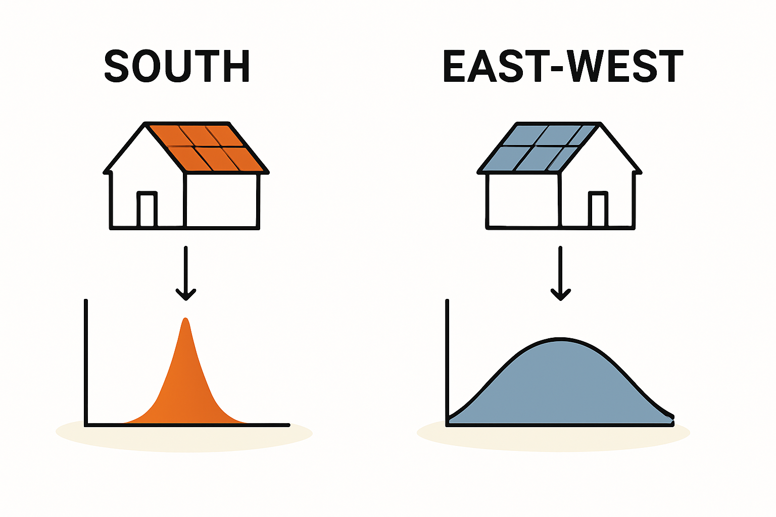 Wann ist eine Ost-West-Ausrichtung wirtschaftlicher als Süd