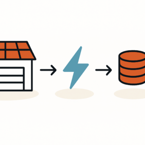 Photovoltaik auf dem Garagendach im Stadtgebiet
