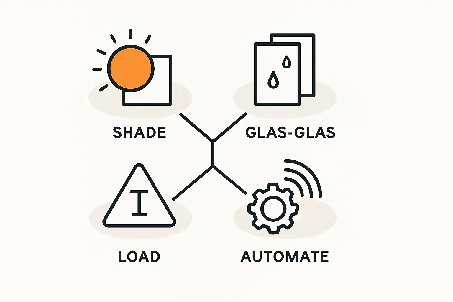 Installation einer Solaranlage am Gewächshaus
