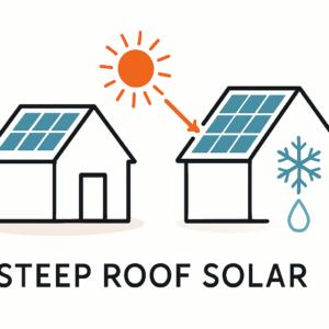 Photovoltaik auf steilem Dach über 45 Grad Neigung