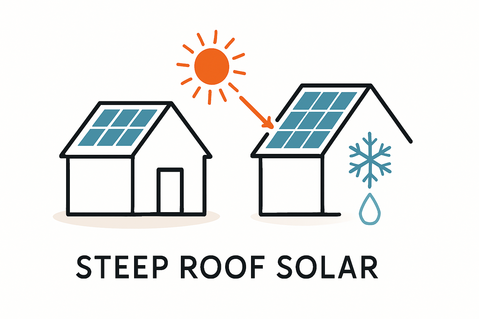 Photovoltaik auf steilem Dach über 45 Grad Neigung