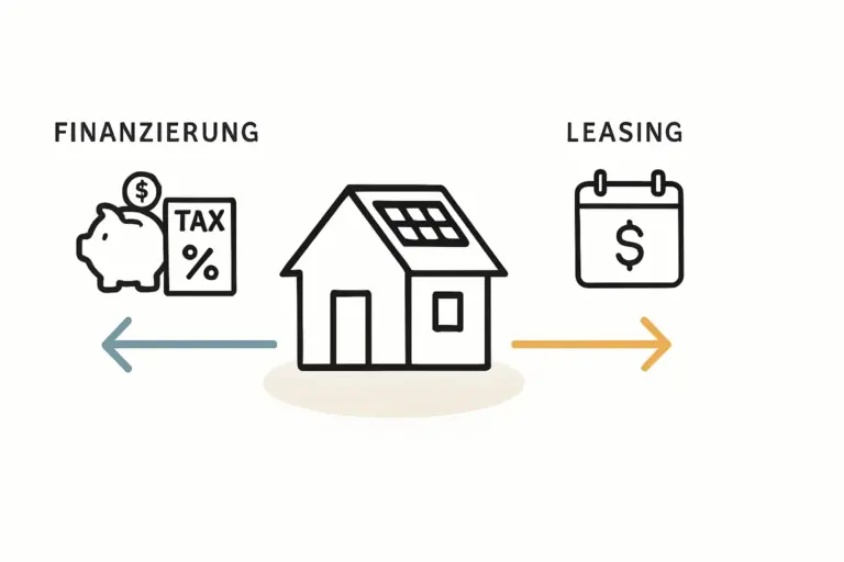Photovoltaikanlage steuerliche Unterschiede bei Finanzierung oder Leasing
