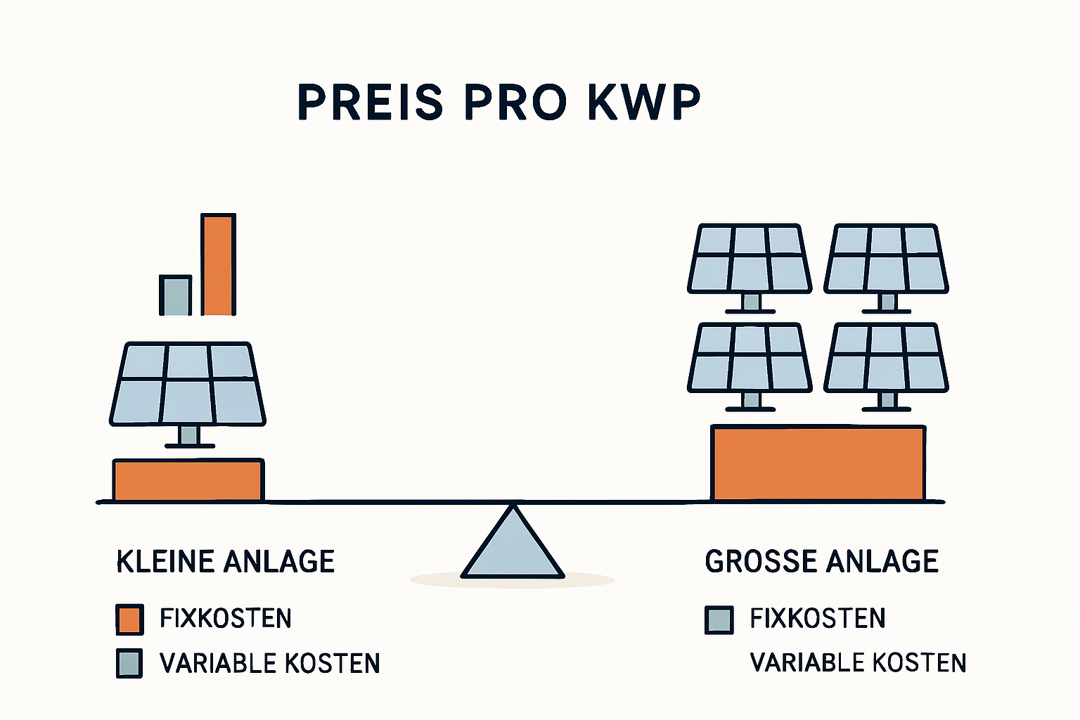 Warum kleine PV-Anlagen teurer pro kWp sind