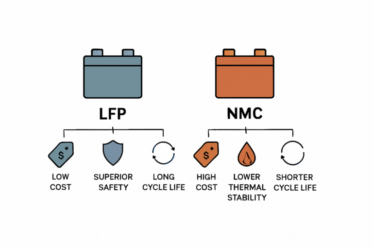 Preisunterschiede bei LFP und NMC Stromspeichern verstehen