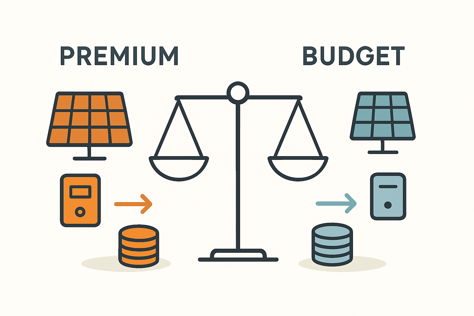 Premium oder Budget Komponenten und ihr Einfluss auf Preis pro kWp