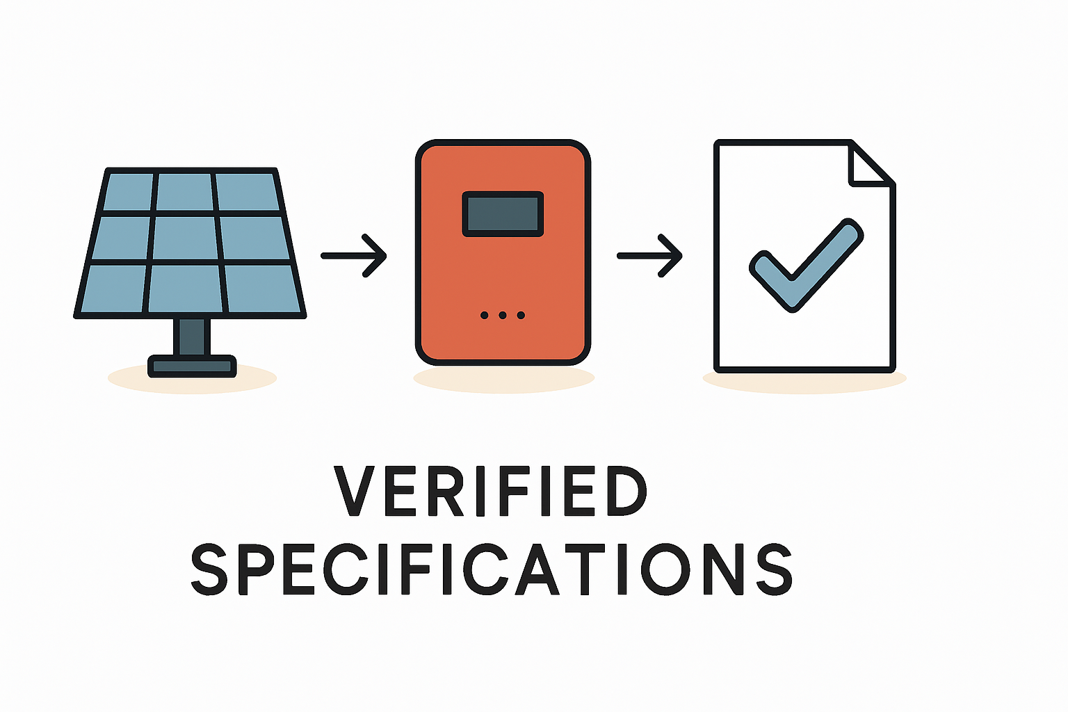 Produktdatenblätter im Vertrag für sichere PV-Anlage