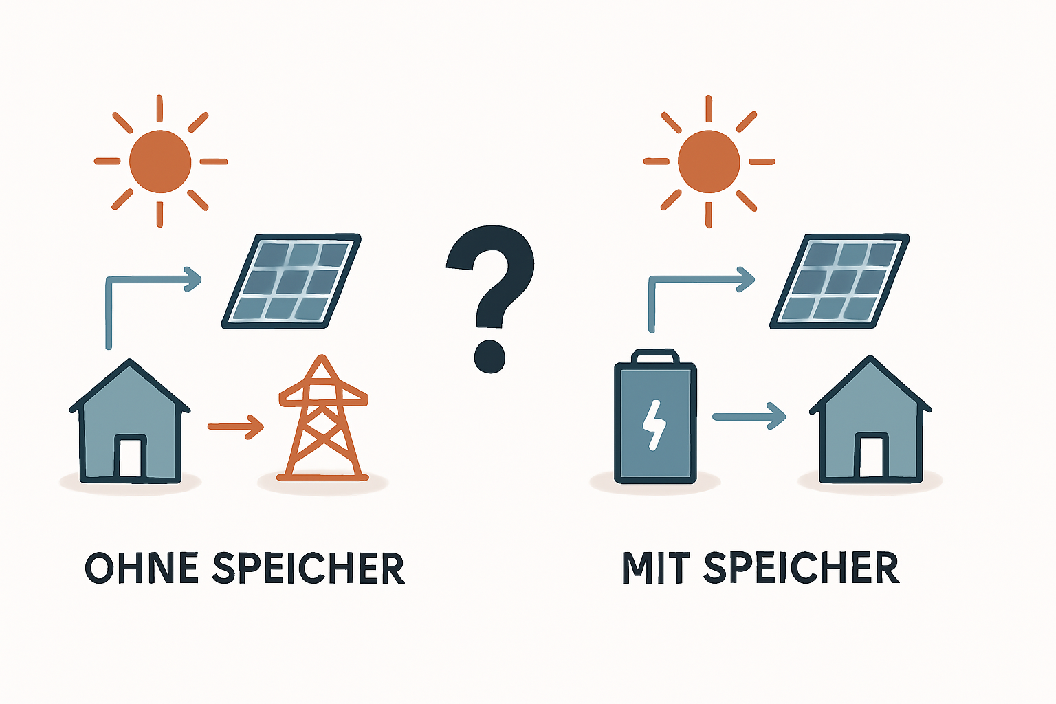 PV-Anlage mit oder ohne Speicher richtig vergleichen
