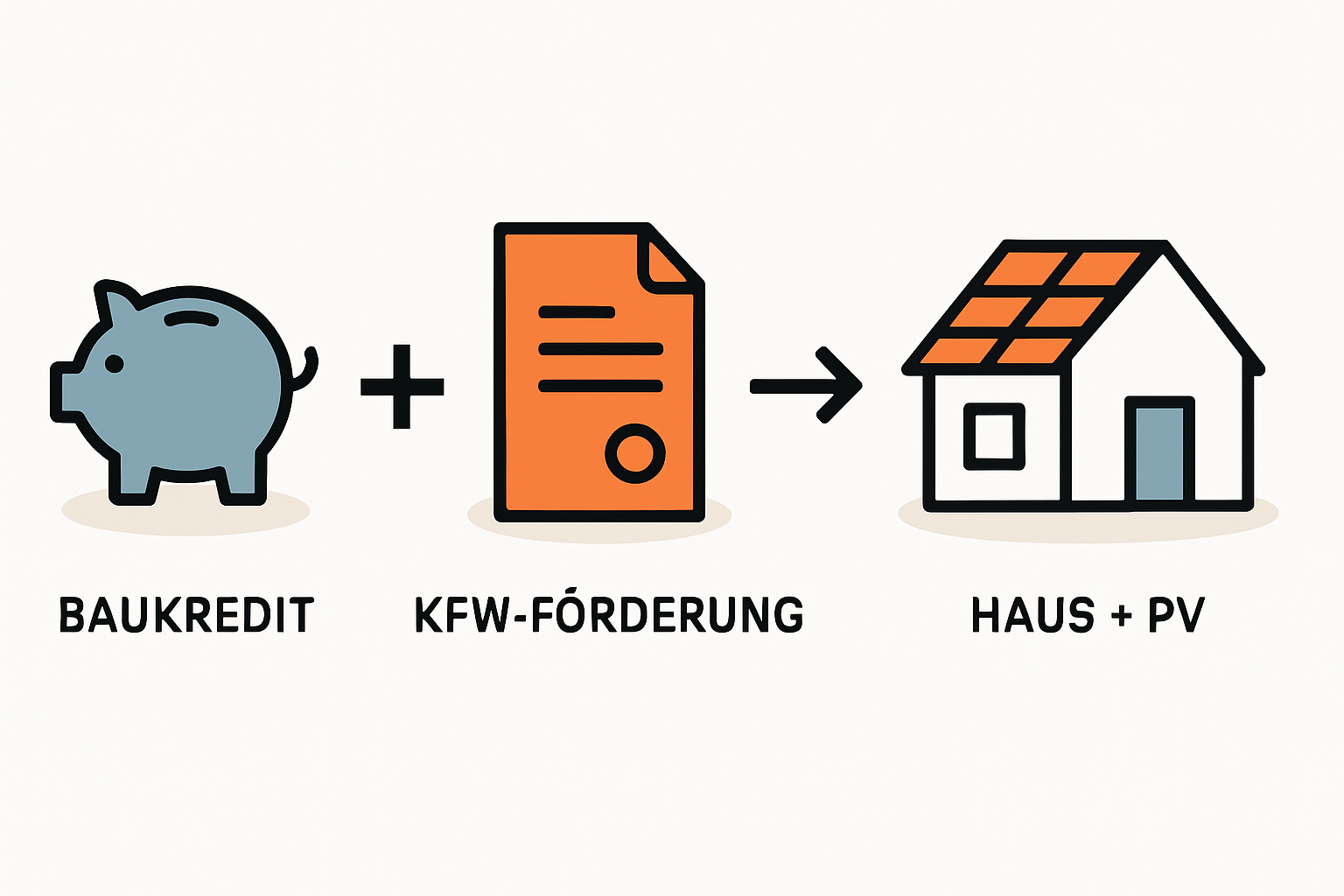 PV-Anlage beim Hausbau finanzieren mit Baukredit und KfW