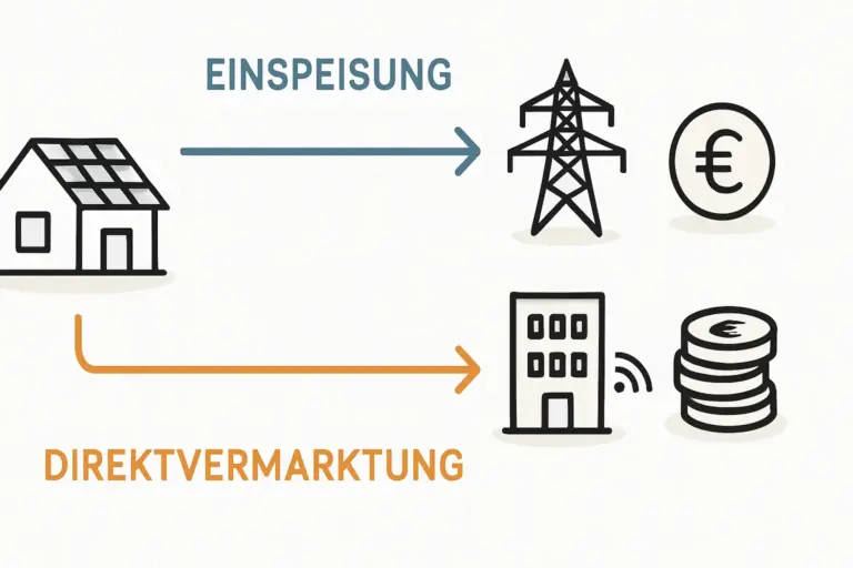PV-Anlage mit Direktvermarktung anmelden Unterschiede zur Einspeisevergütung