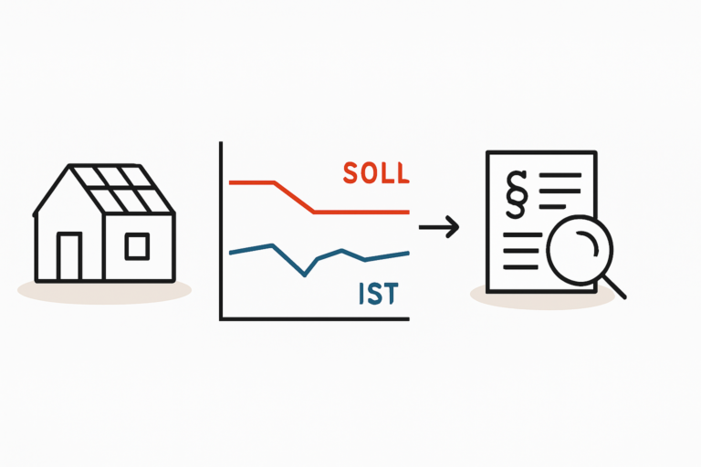 PV-Anlage leistet weniger Infos zu Ansprüchen und Verfahren