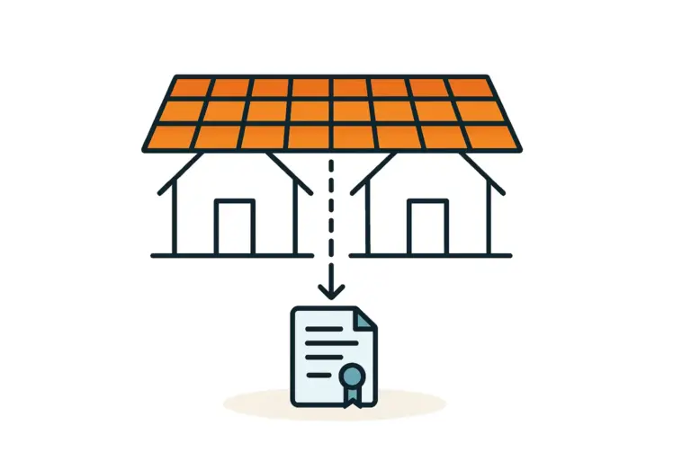 PV-Anlage über zwei Grundstücke genehmigen und anmelden