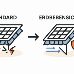 PV-Montage in Erdbebenzone 2 und Unterkonstruktion