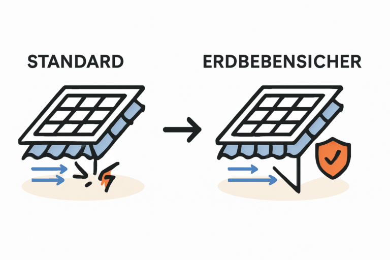 PV-Montage in Erdbebenzone 2 und Unterkonstruktion