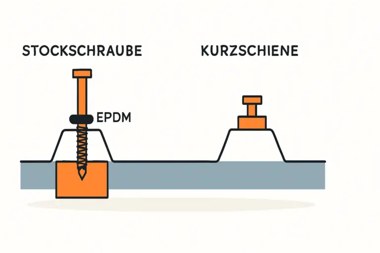 PV Montage auf Trapezblech richtig befestigen und abdichten