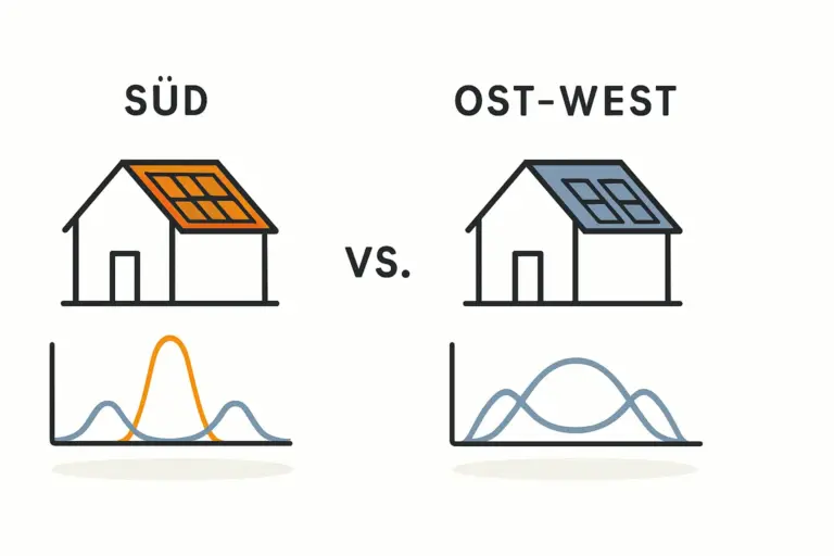 Rentabilität von Ost-West-Dachanlagen im Vergleich zu Südanlagen