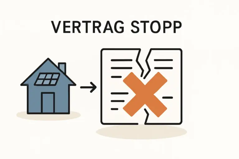 Rücktritt und Kündigung vom PV-Vertrag vor Baubeginn